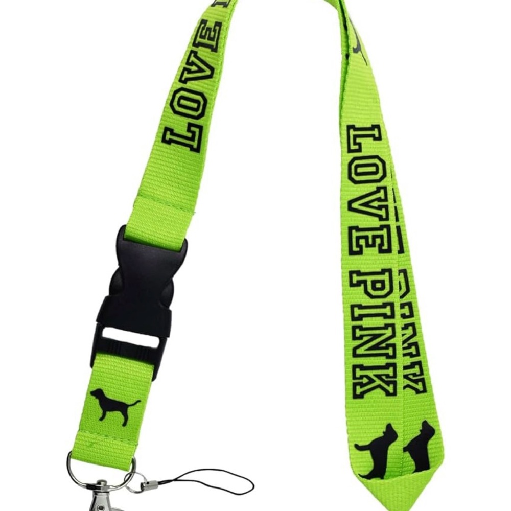 COPY - Green Love Pink Lanyard